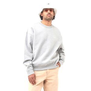 Nike Solo Swoosh Crewneck Sweatshirt Heather Grey XS Unisex Fleece DX1361-051 LE